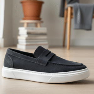 Mocassin Noir / Gris Confort