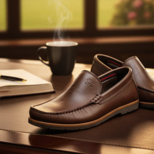 Mocassin de Ville sans Gêne – Brun & Semelle Confort