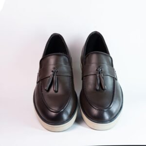 Mocassin "Tassel" Confort – Cuir Lisse & Semelle Épaisse